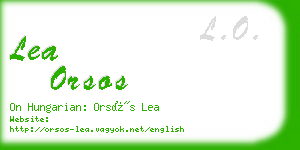 lea orsos business card